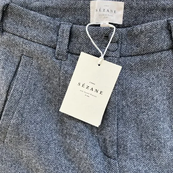 Sezane Charcoal Women's Trousers - Picture 7 of 7